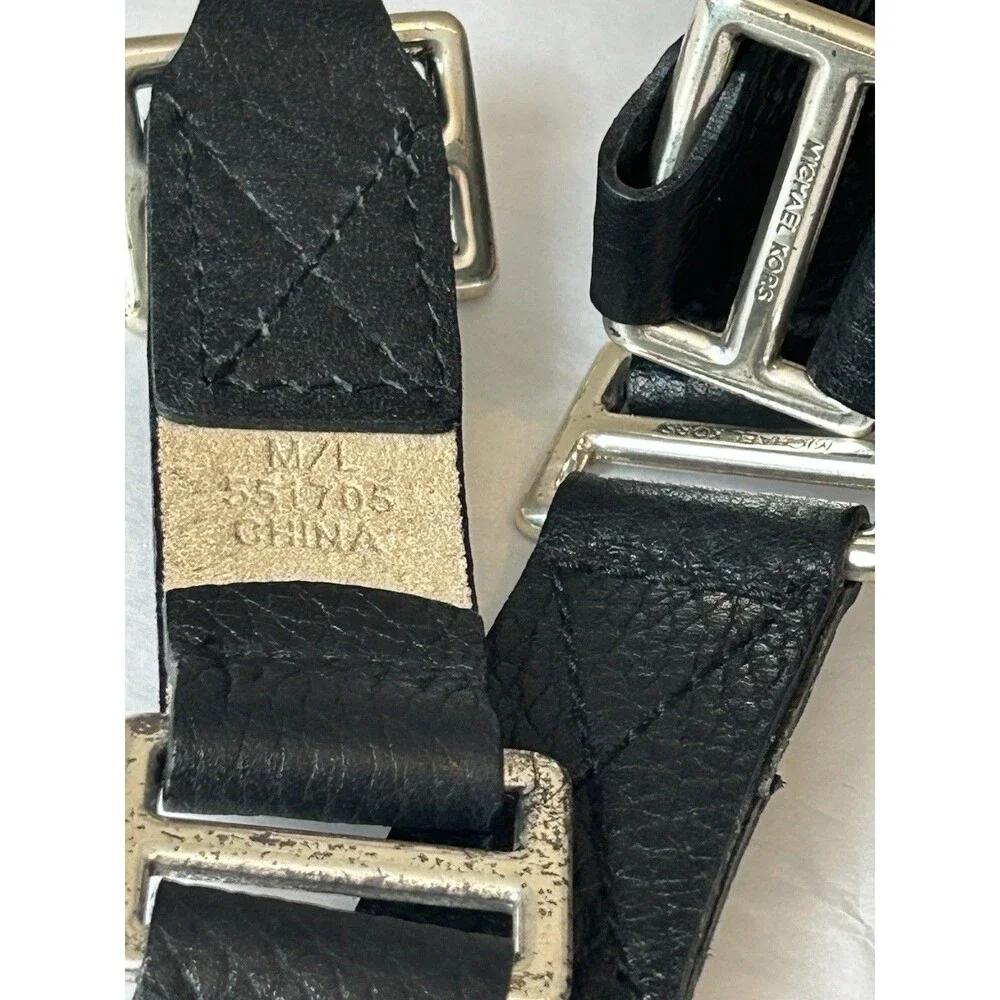 Black Belt with Silver Buckles